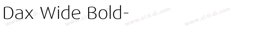 Dax Wide Bold字体转换